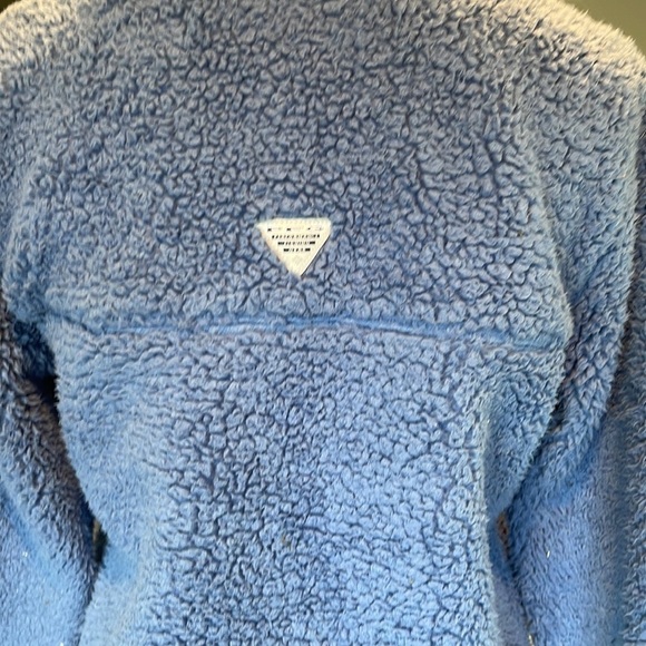 Columbia PFG Fuzzy Blue Full Zip Jacket Size Small - Picture 7 of 8